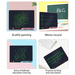 لوح رسم للأطفال قابل لإعادة الشحن 16 بوصة لوح كتابة LCD، كتابة وردي / أخضر، كتابة أسود / أخضر، كتابة أزرق / أخضر، كتابة وردي / ملون، كتابة أسود / ملون، كتابة أزرق / ملون