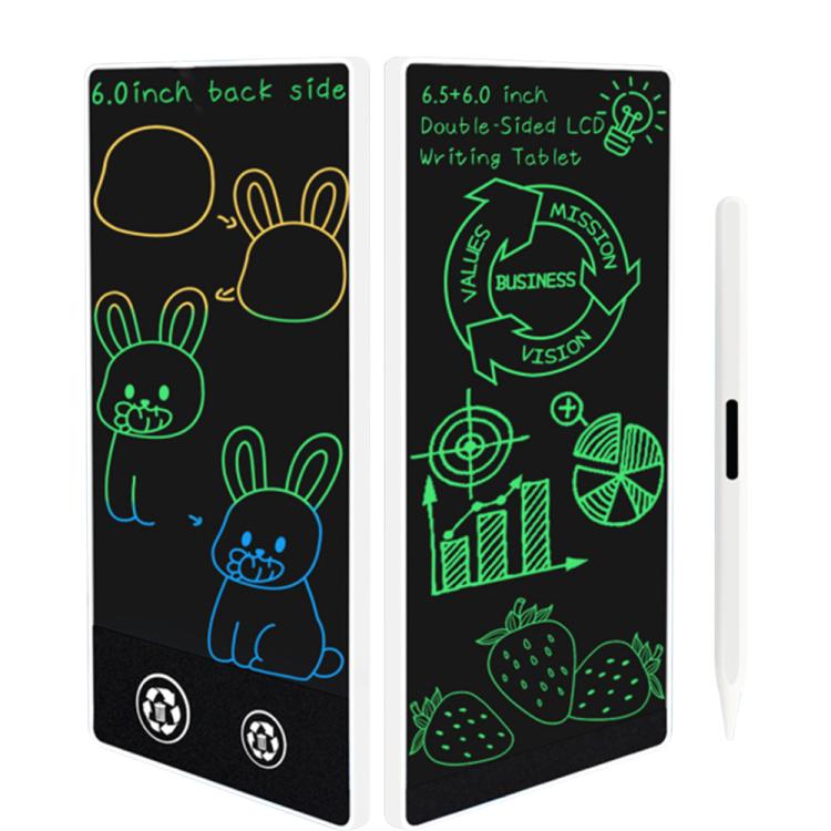 Simple Full Screen LCD Drawing Board Writing Tablet, 6.5+6.0 inch White / Green Writing, 6.5+6.0 inch White / Color Writing, 6.5 inch Black / Green Thin Writing, 6.5 inch Black / Green Writing, 6.5+6.0 inch Black / Green Thin Writing