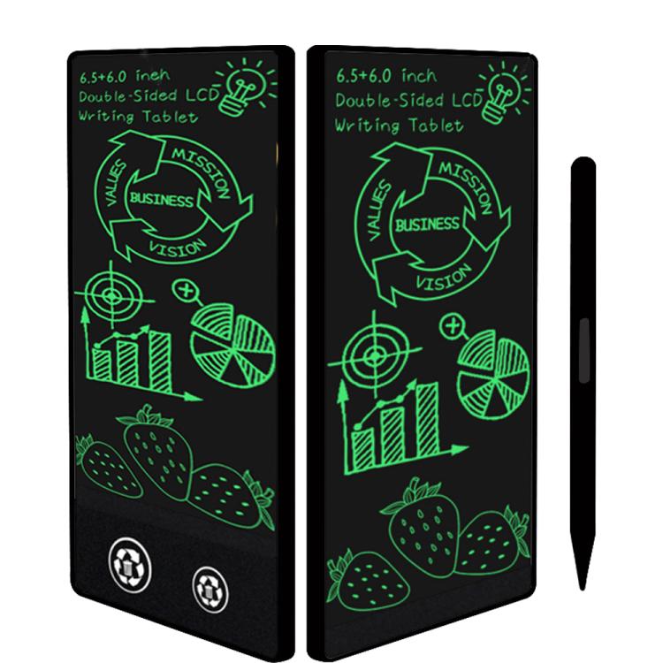 Simple Full Screen LCD Drawing Board Writing Tablet, 6.5+6.0 inch White / Green Writing, 6.5+6.0 inch White / Color Writing, 6.5 inch Black / Green Thin Writing, 6.5 inch Black / Green Writing, 6.5+6.0 inch Black / Green Thin Writing