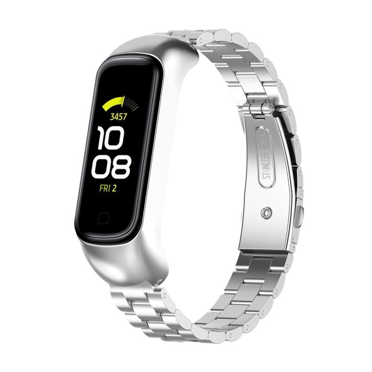 xDfind Metal Frame Integrated Three-beads Steel Watch Band, For Samsung Galaxy Fit 2