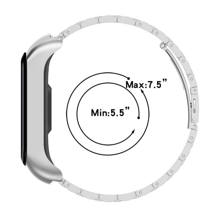 xDfind Metal Frame Integrated Three-beads Steel Watch Band, For Samsung Galaxy Fit 2