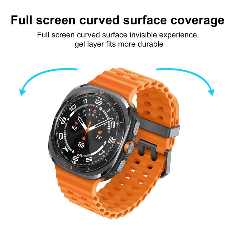 2pcs xDfind Curved 3D Composite Material Soft Film Screen Protector, For Samsung Galaxy Watch Ultra / Ultra 2025, For Samsung Galaxy Watch8 Classic 46mm, For Samsung Galaxy Watch8 44mm, For Samsung Galaxy Watch8 40mm, For Samsung Galaxy Watch7 44mm    ...