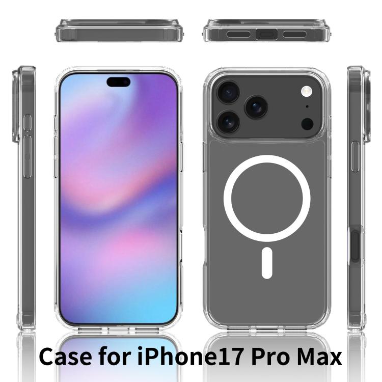 غطاء هاتف مقاوم للخدش من PC هجين مع TPU وMagsafe، لهواتف iPhone 17 Pro Max، iPhone 17 Pro، iPhone 17، iPhone Air