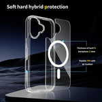 غطاء هاتف مقاوم للخدش من PC هجين مع TPU وMagsafe، لهواتف iPhone 17 Pro Max، iPhone 17 Pro، iPhone 17، iPhone Air