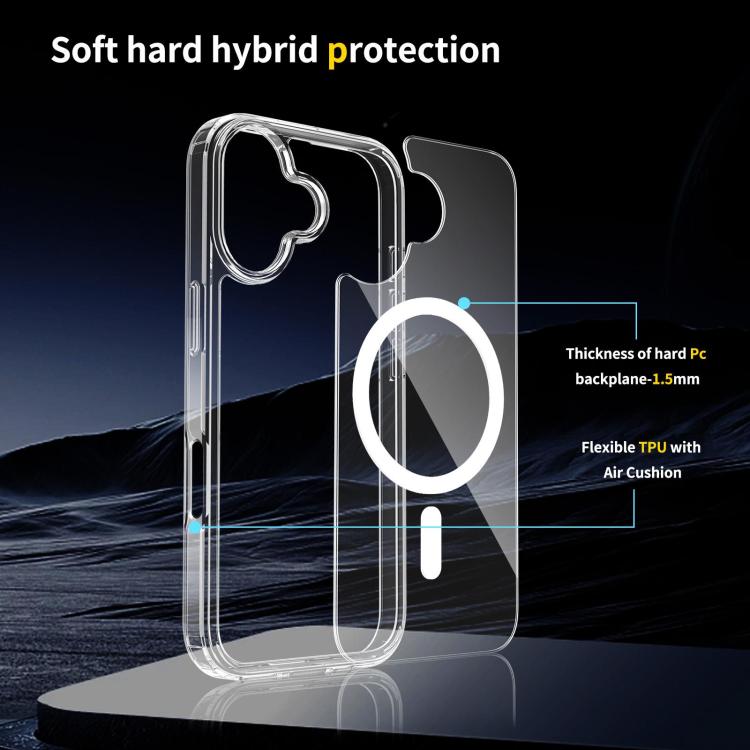 غطاء هاتف مقاوم للخدش من PC هجين مع TPU وMagsafe، لهواتف iPhone 17 Pro Max، iPhone 17 Pro، iPhone 17، iPhone Air