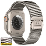 xDfind Umbrella Buckle Think Mesh Milanese Stainless Steel Watch Band, For Apple Watch 46mm / 49mm / 45mm / 44mm Think Mesh