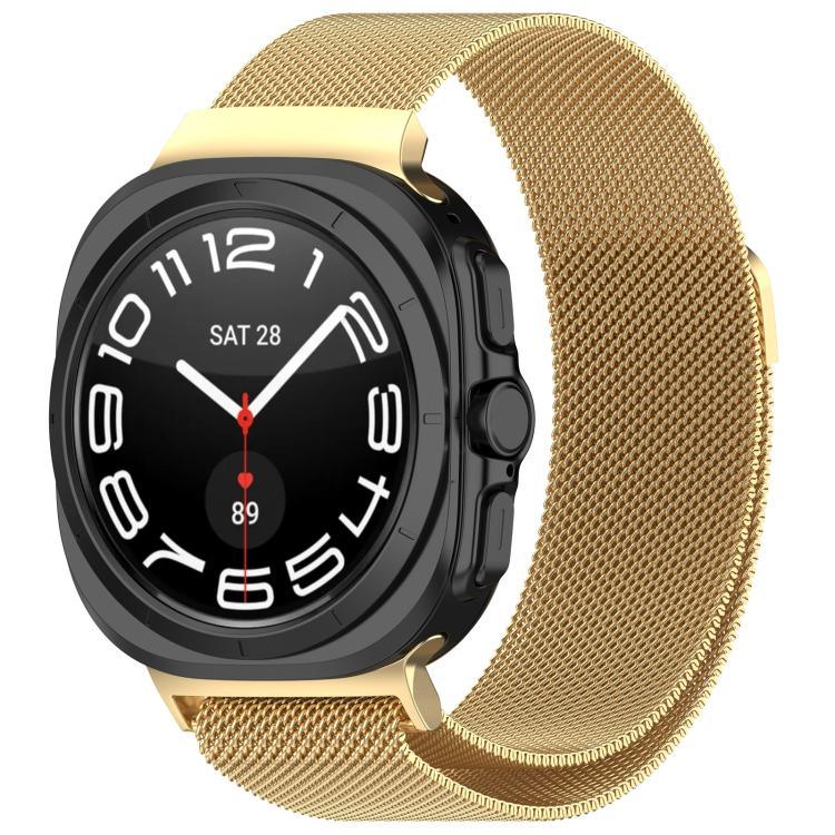 سوار ساعة من الفولاذ المقاوم للصدأ المغناطيسي ميلانيزي xDfind، لساعات Samsung Galaxy Watch Ultra 47مم / Ultra 2025