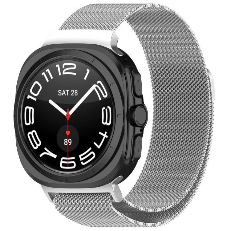 سوار ساعة من الفولاذ المقاوم للصدأ المغناطيسي ميلانيزي xDfind، لساعات Samsung Galaxy Watch Ultra 47مم / Ultra 2025