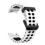 Ocean Dual-Row Hole Two Color Silicone Watch Band, For Samsung Galaxy Watch 7 40 / 44mm