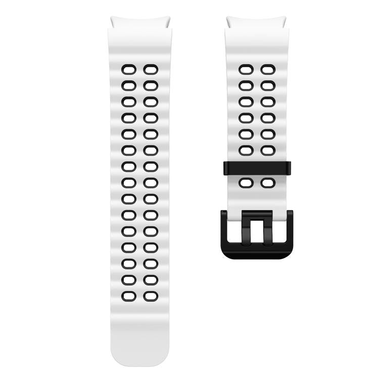 Ocean Dual-Row Hole Two Color Silicone Watch Band, For Samsung Galaxy Watch 7 40 / 44mm