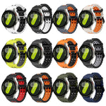 Ocean Dual-Row Hole Two Color Silicone Watch Band, For Samsung Galaxy Watch 7 40 / 44mm