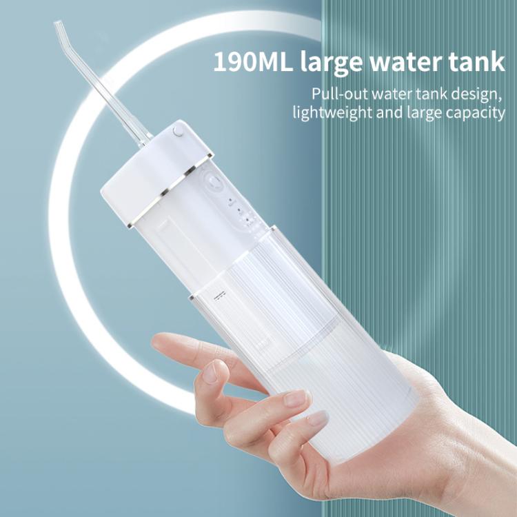 WF-B309 Retractable Electric Water Flosser Portable Oral Irrigator, 190ml Water Tank, WF-B309