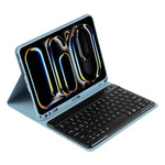 غطاء لوحي من الجلد مع لوحة مفاتيح بلوتوث بإضاءة ملونة، لجهاز iPad Air 11 2024 / Air 11 2025، لجهاز iPad Air 5 / Air 4 10.9