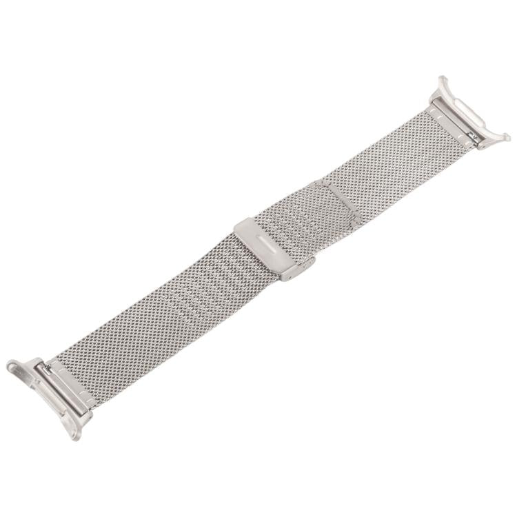 Integrated Buckle Embossed Milanese Metal Watch Band, For Samsung Galaxy Watch Ultra 47mm / Ultra 2025
