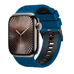 Diamond Texture Two Color Silicone Watch Band, For Apple Watch 46mm / 49mm / 45mm / 44mm