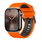 Diamond Texture Two Color Silicone Watch Band, For Apple Watch 46mm / 49mm / 45mm / 44mm