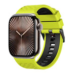 Diamond Texture Two Color Silicone Watch Band, For Apple Watch 46mm / 49mm / 45mm / 44mm