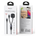 كابل شحن Yesido CA136C بقوة 60 واط USB-C / Type-C إلى Type-C وiWatch 2 في 1، CA136C