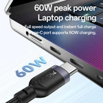 كابل شحن Yesido CA136C بقوة 60 واط USB-C / Type-C إلى Type-C وiWatch 2 في 1، CA136C
