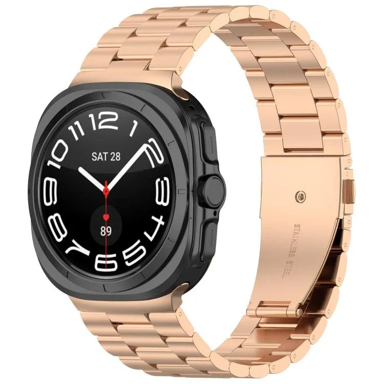 xDfind Three Beads Metal Watch Band, For Samsung Galaxy Watch Ultra 47mm, For Samsung Galaxy Watch 7 / FE / 6 / 5 / 4, For Samsung Galaxy Fit3