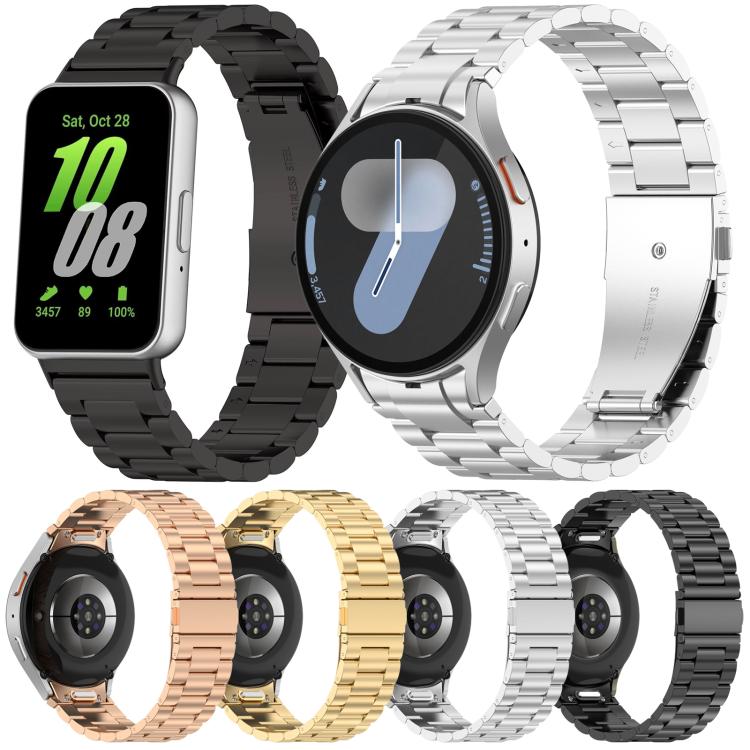 xDfind Three Beads Metal Watch Band, For Samsung Galaxy Watch Ultra 47mm, For Samsung Galaxy Watch 7 / FE / 6 / 5 / 4, For Samsung Galaxy Fit3