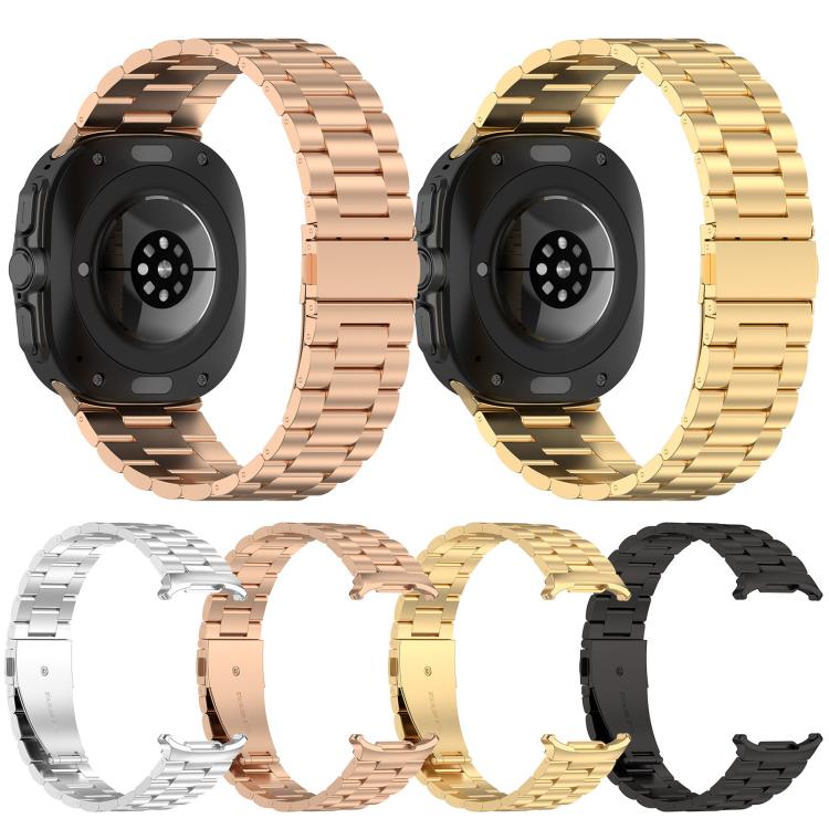 xDfind Three Beads Metal Watch Band, For Samsung Galaxy Watch Ultra 47mm, For Samsung Galaxy Watch 7 / FE / 6 / 5 / 4, For Samsung Galaxy Fit3