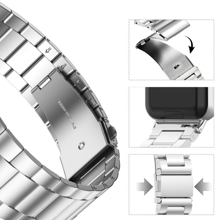 xDfind Three Beads Metal Watch Band, For Samsung Galaxy Watch Ultra 47mm, For Samsung Galaxy Watch 7 / FE / 6 / 5 / 4, For Samsung Galaxy Fit3