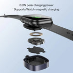 كابل شحن Yesido CA136L بقوة 27 واط USB-C / Type-C إلى 8 دبابيس وiWatch 2 في 1، CA136L