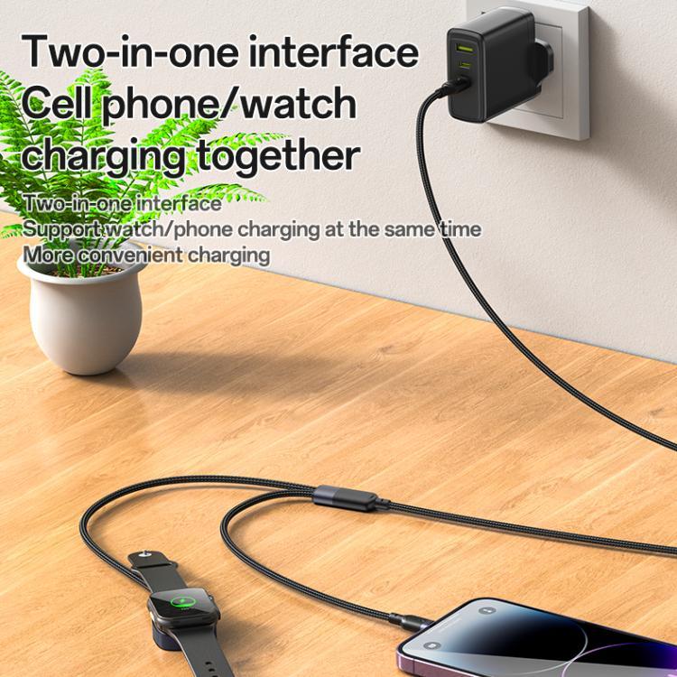 كابل شحن Yesido CA136L بقوة 27 واط USB-C / Type-C إلى 8 دبابيس وiWatch 2 في 1، CA136L