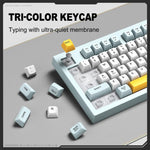 ONIKUMA G80 Bluetooth 2.4G Wired Silent Silver Membrane Keyboard