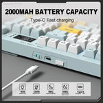 ONIKUMA G80 Bluetooth 2.4G Wired Silent Silver Membrane Keyboard