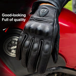 SOMAN MG-24 Motorcycle Sheepskin Gloves Touch Screen Off-road Riding Retro Gloves, M, L
