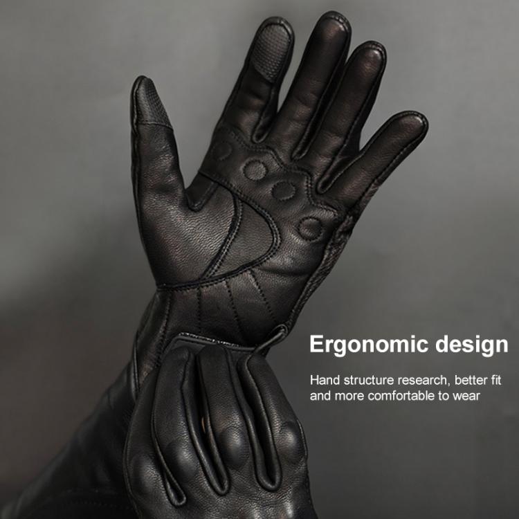SOMAN MG-24 Motorcycle Sheepskin Gloves Touch Screen Off-road Riding Retro Gloves, M, L