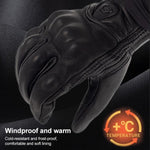 SOMAN MG-24 Motorcycle Sheepskin Gloves Touch Screen Off-road Riding Retro Gloves, M, L
