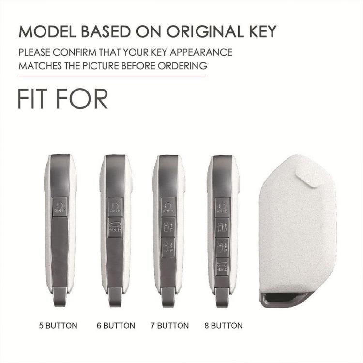 For Kia K3 / K5 2024 Hallmo Crazy Horse Cowhide Car Key Protection Cover, For Kia K3 5-button, For Kia K3 6-button, For Kia K3 7-button, For Kia K3 8-button, For Kia K3 9-button
