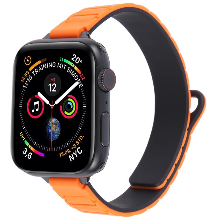 Slim I-shaped Magnetic Silicone Watch Band, For Apple Watch 46mm / 49mm / 45mm / 44mm, For Apple Watch 42mm / 41mm / 40mm / 38mm