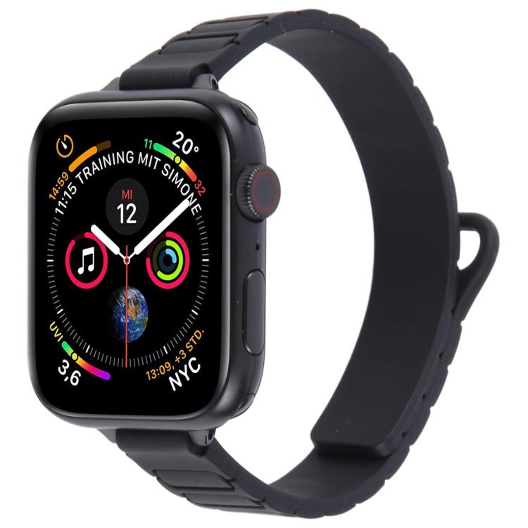 Slim I-shaped Magnetic Silicone Watch Band, For Apple Watch 46mm / 49mm / 45mm / 44mm, For Apple Watch 42mm / 41mm / 40mm / 38mm