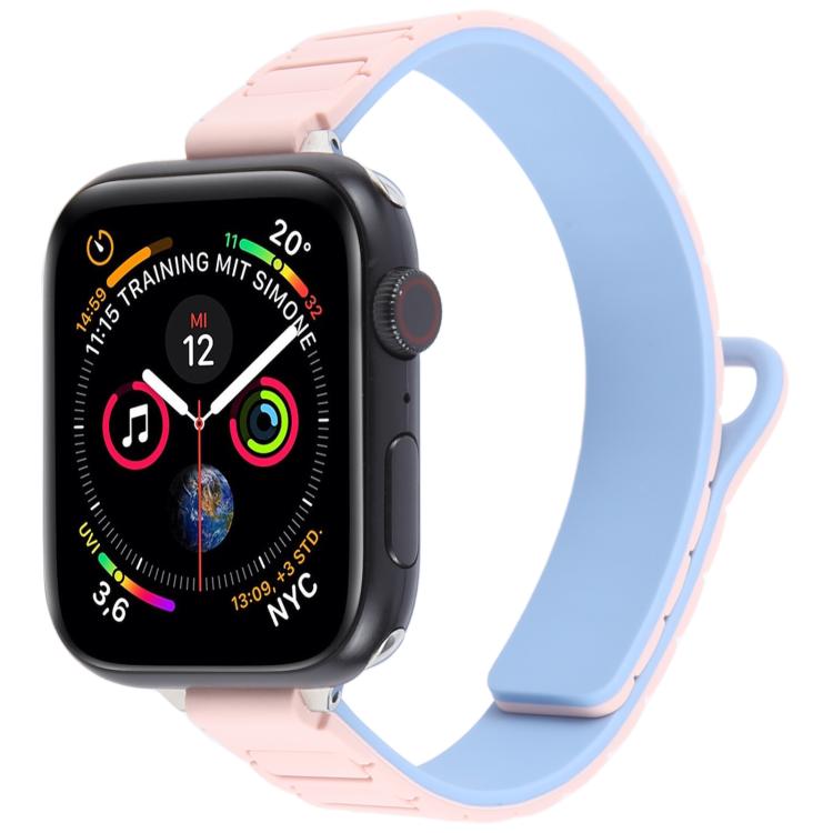 Slim I-shaped Magnetic Silicone Watch Band, For Apple Watch 46mm / 49mm / 45mm / 44mm, For Apple Watch 42mm / 41mm / 40mm / 38mm