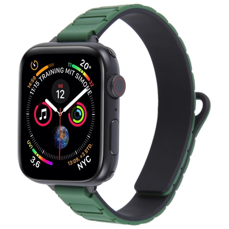 Slim I-shaped Magnetic Silicone Watch Band, For Apple Watch 46mm / 49mm / 45mm / 44mm, For Apple Watch 42mm / 41mm / 40mm / 38mm