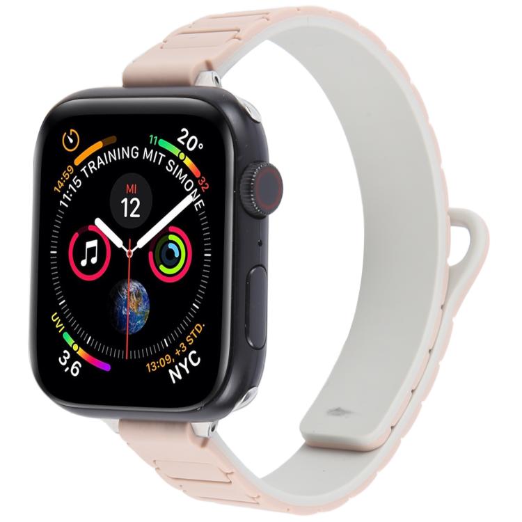 Slim I-shaped Magnetic Silicone Watch Band, For Apple Watch 46mm / 49mm / 45mm / 44mm, For Apple Watch 42mm / 41mm / 40mm / 38mm