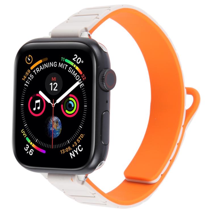 Slim I-shaped Magnetic Silicone Watch Band, For Apple Watch 46mm / 49mm / 45mm / 44mm, For Apple Watch 42mm / 41mm / 40mm / 38mm