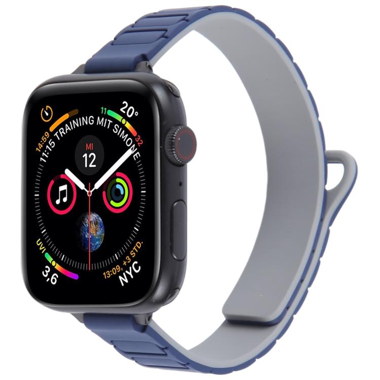 Slim I-shaped Magnetic Silicone Watch Band, For Apple Watch 46mm / 49mm / 45mm / 44mm, For Apple Watch 42mm / 41mm / 40mm / 38mm