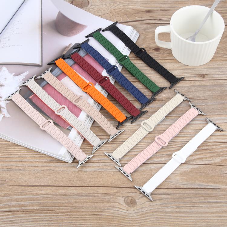 Slim I-shaped Magnetic Silicone Watch Band, For Apple Watch 46mm / 49mm / 45mm / 44mm, For Apple Watch 42mm / 41mm / 40mm / 38mm