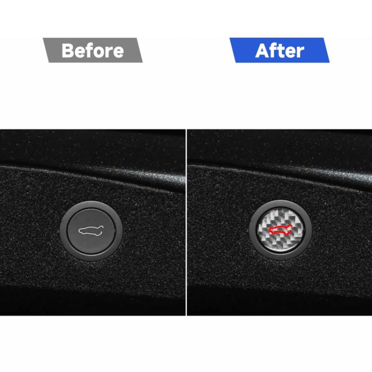 For Tesla Model 3 2023+ / Y New Edition 2025+ Carbon Fiber Car Trunk Button Decorative Sticker, For Tesla Model 3 2023+ / Y New Edition 2025+ Car Trunk Button