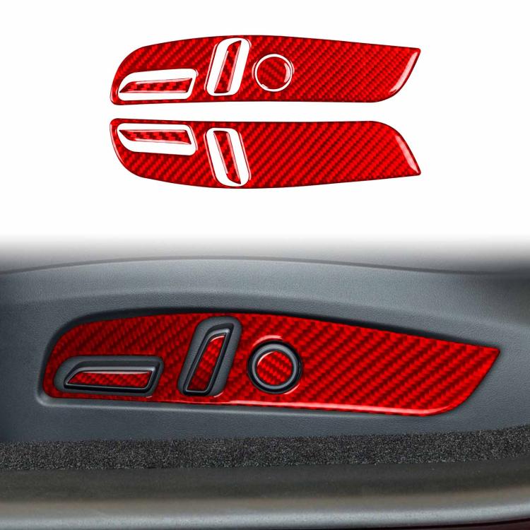 For Tesla Model 3 2023- 7pcs/Set Carbon Fiber Car Seat Adjustment Panel Decorative Sticker, 7pcs/Set Car Seat Adjustment Panel, Left Drive, 7pcs/Set Car Seat Adjustment Panel, Right Drive