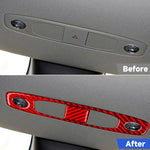 For Tesla Model 3 2019-2022 / Y 2019-2024 2pcs/Set Carbon Fiber Car Reading Light Panel Decorative Sticker, For Tesla Model 3 2019-2022 / Y 2019-2024 Car Reading Light Panel