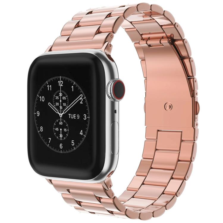 xDfind Three Beads Fold Buckle Stainless Steel Watch Band, For Apple Watch 42 / 44 / 45 / 46 / 49mm, For Apple Watch 38 / 40 / 41 / S10 42mm