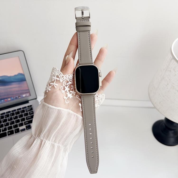 xDfind Schwarzes Haifisch-Armband aus feinem Leder, passend für Apple Watch 42 / 44 / 45 / 46 / 49 mm, Apple Watch 38 / 40 / 41 / S10 42 mm