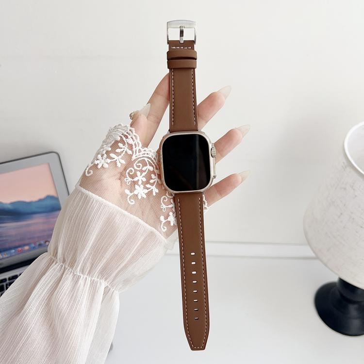 xDfind Schwarzes Haifisch-Armband aus feinem Leder, passend für Apple Watch 42 / 44 / 45 / 46 / 49 mm, Apple Watch 38 / 40 / 41 / S10 42 mm