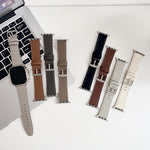 xDfind Schwarzes Haifisch-Armband aus feinem Leder, passend für Apple Watch 42 / 44 / 45 / 46 / 49 mm, Apple Watch 38 / 40 / 41 / S10 42 mm